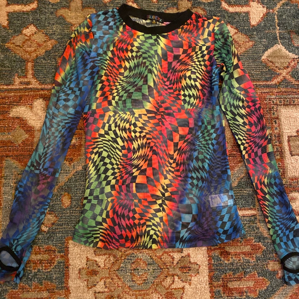 NWOT Club Exx mesh top